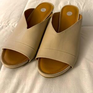 Dress barn Deco leather wedges. Never worn 
Size 8
